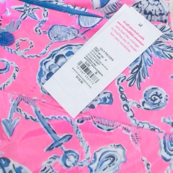 Lilly Pulitzer Weekender Luxletic High Rise Midi 24”Leggings-Rousseau Pink NWT - Picture 13 of 13